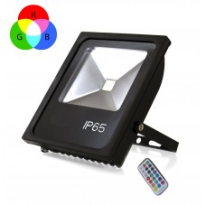 Foco LED exterior SLIM 30W IP65 RGB + mando IR